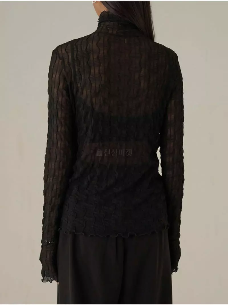 Buckle - Korean Women Fashion - #pursuepretty - See Through Tee - 2