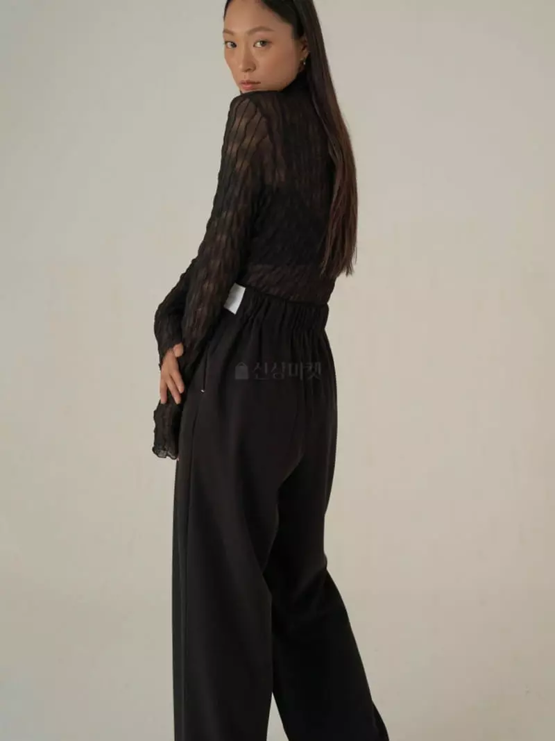 Buckle - Korean Women Fashion - #restrostyle - See Through Tee - 3