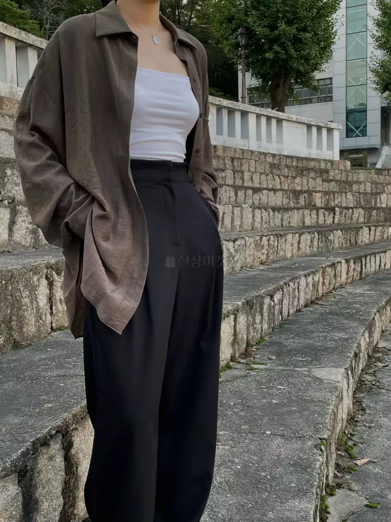 Buckle - Korean Women Fashion - #romanticstyle - See Through Shirt - 5
