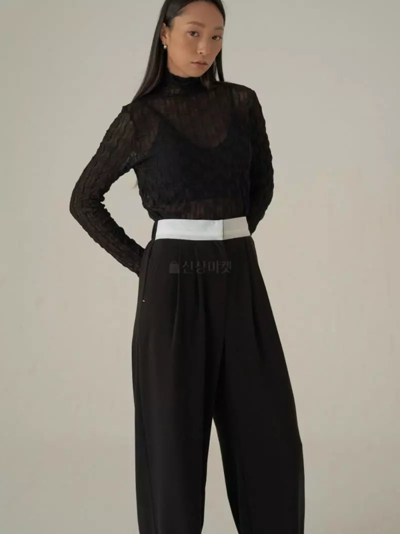 Buckle - Korean Women Fashion - #restrostyle - See Through Tee - 4