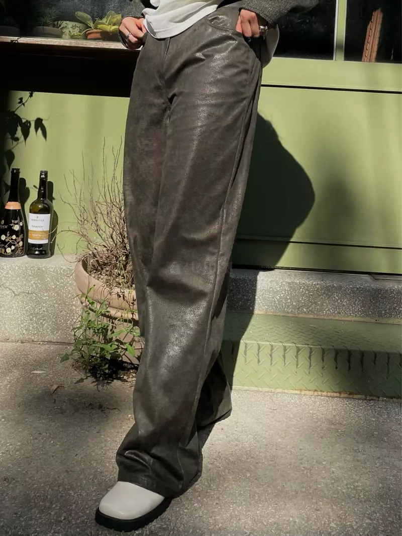 Buckle - Korean Women Fashion - #vintageinspired - Blan Pants - 8