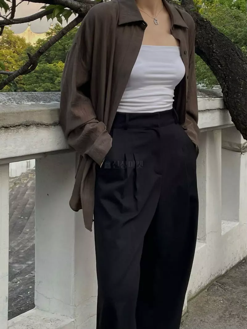 Buckle - Korean Women Fashion - #vintagekidsstyle - See Through Shirt - 2