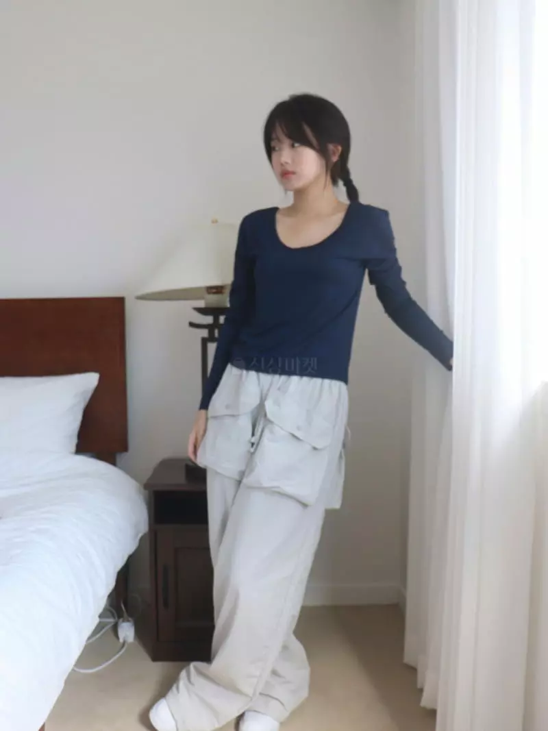 Buckle - Korean Women Fashion - #womensfashion - U Neck Tee - 11