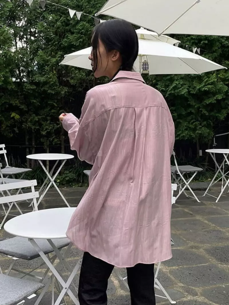 Buckle - Korean Women Fashion - #womensfashion - See Through Shirt - 12