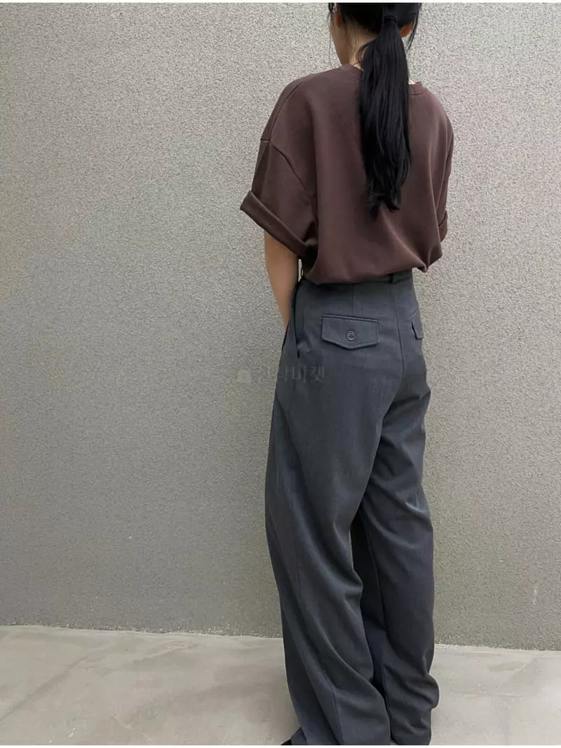 Buckle - Korean Women Fashion - #womensfashion - Pocket Pants - 11