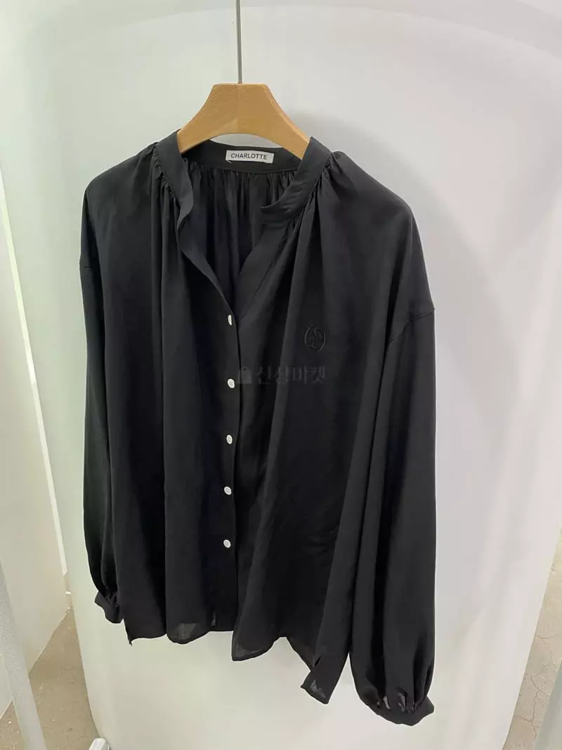 Charlotte - Korean Women Fashion - #momslook - V Neck Shirring Blouse