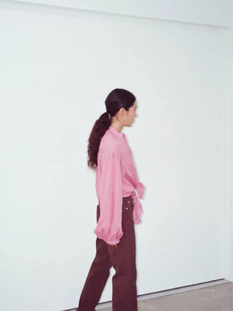 Charlotte - Korean Women Fashion - #momslook - V Neck Shirring Blouse - 3