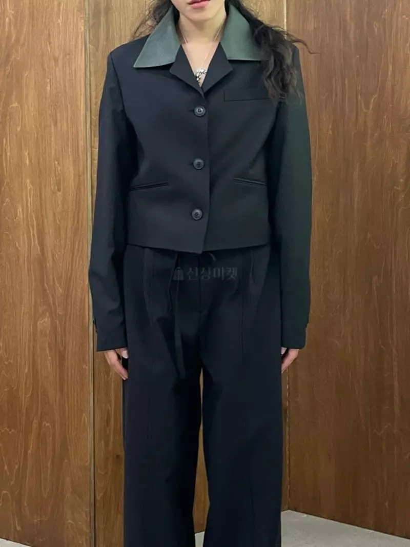 Charlotte - Korean Women Fashion - #womensfashion - Color Crop Jacket - 4