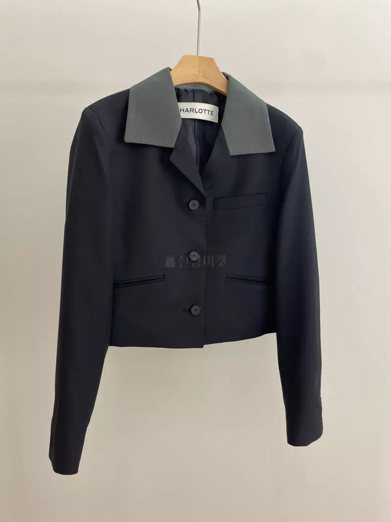 Charlotte - Korean Women Fashion - #momslook - Color Crop Jacket - 5
