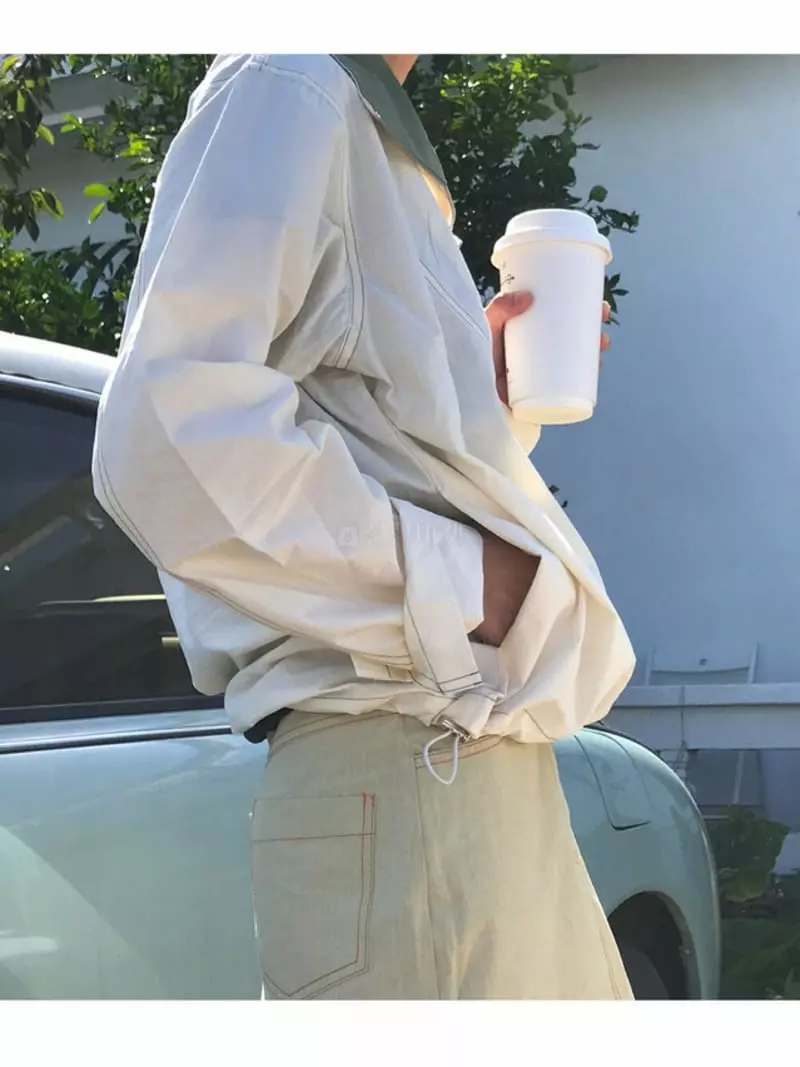 Charlotte - Korean Women Fashion - #momslook - Half Zip-up Shirt