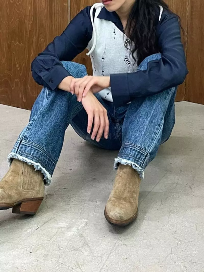 Charlotte - Korean Women Fashion - #momslook - Layered Knit Tee - 11