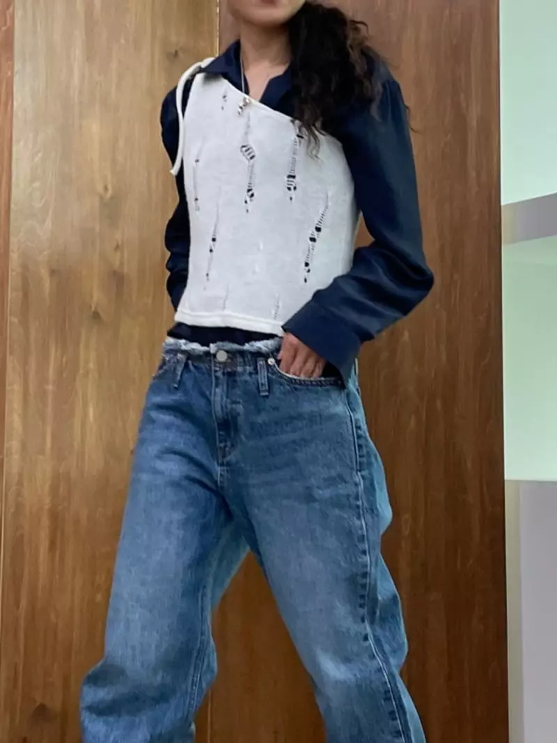 Charlotte - Korean Women Fashion - #momslook - Layered Knit Tee - 7