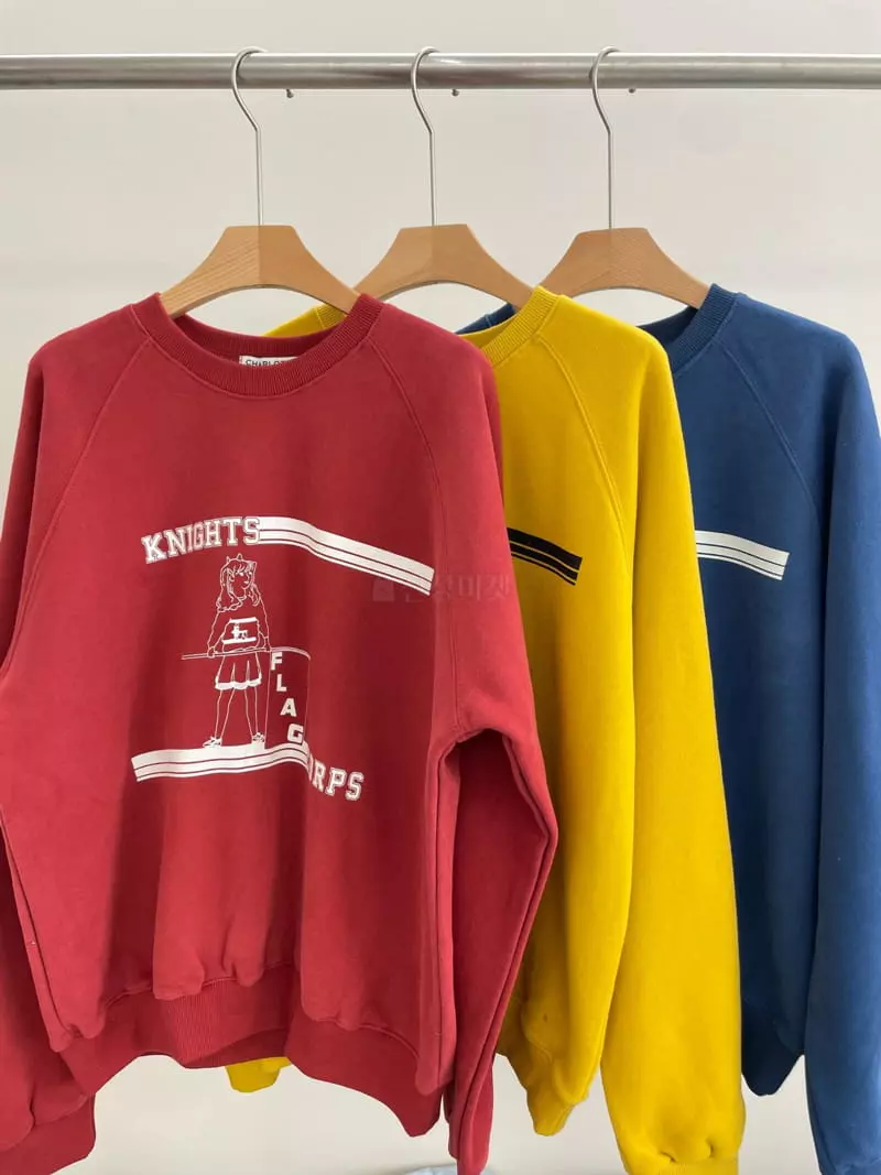 Charlotte - Korean Women Fashion - #momslook - Fleece Flag Sweatshirt - 3