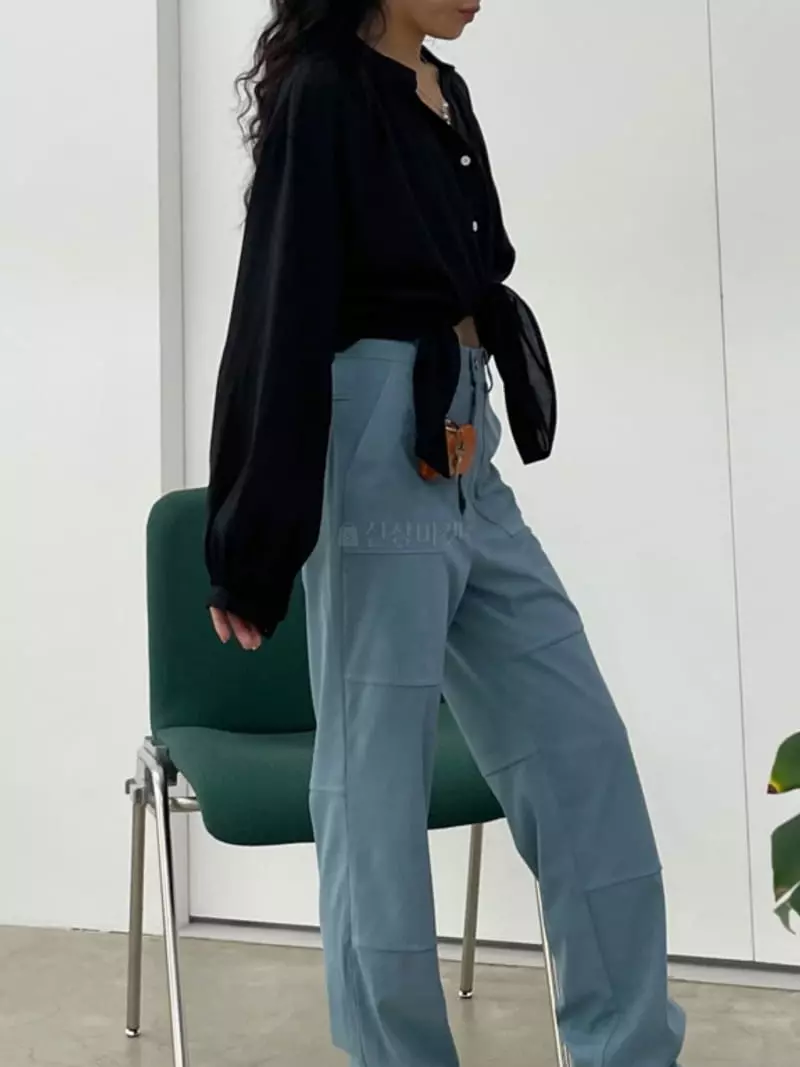 Charlotte - Korean Women Fashion - #momslook - V Shirring Blouse - 6