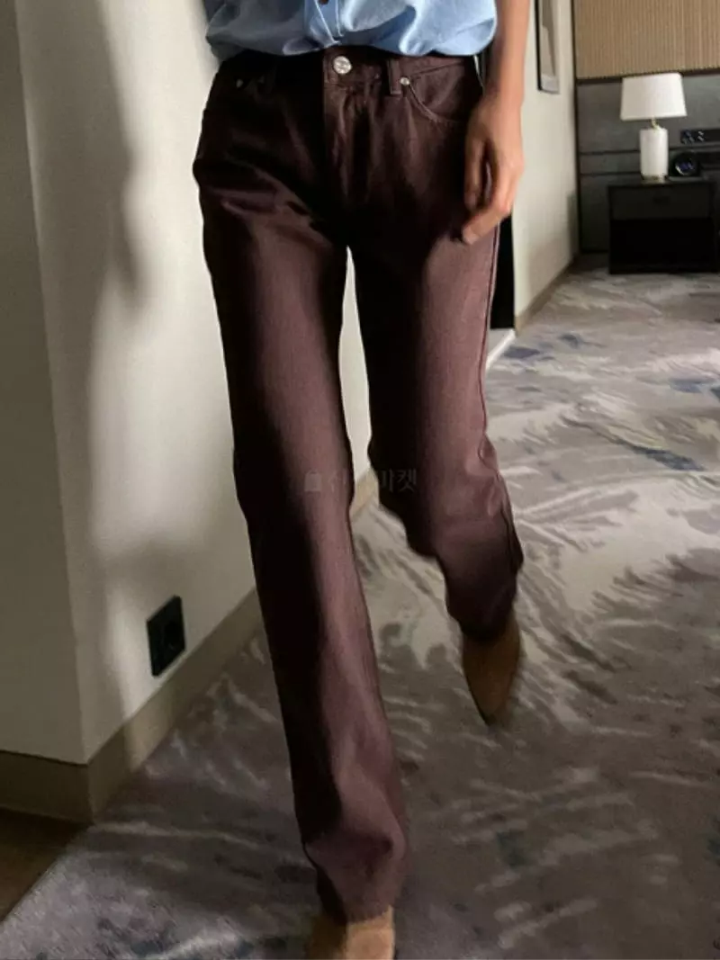 Charlotte - Korean Women Fashion - #momslook - 933 Brown Jeans - 5