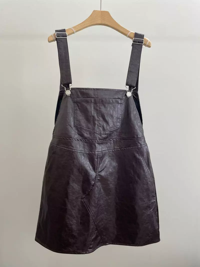 Charlotte - Korean Women Fashion - #womensfashion - Crack Dungarees Skirt - 4