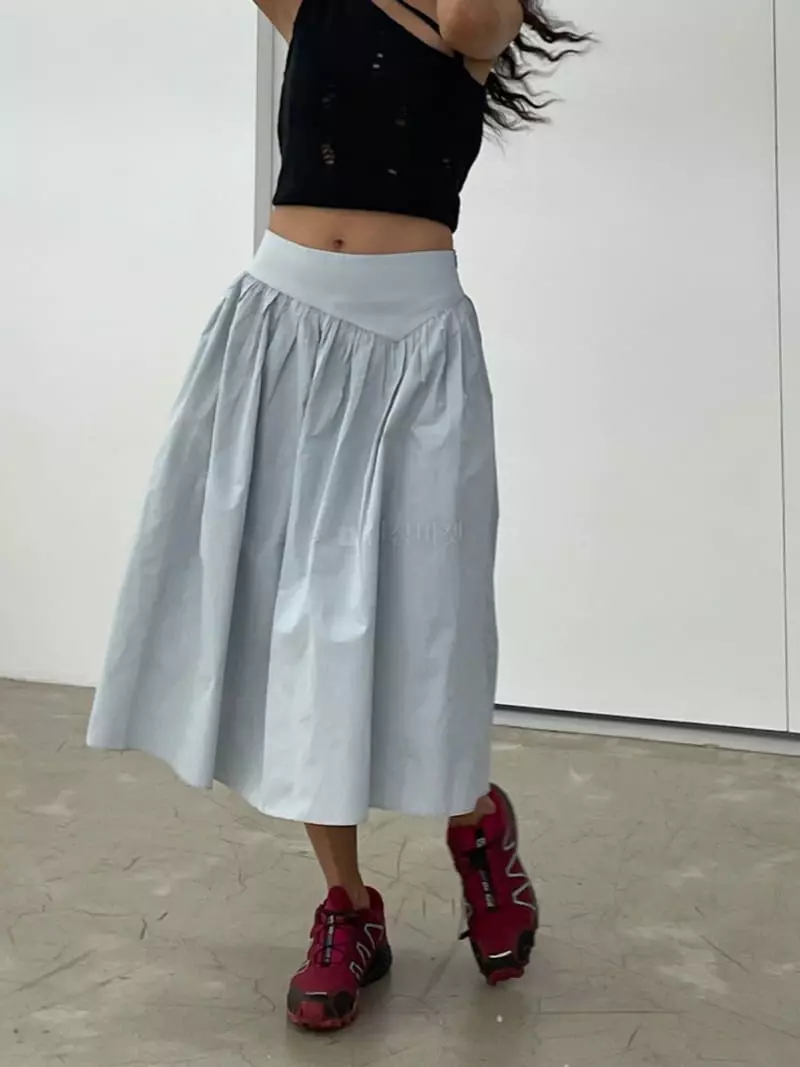 Charlotte - Korean Women Fashion - #momslook - Wrinke Skirt - 3