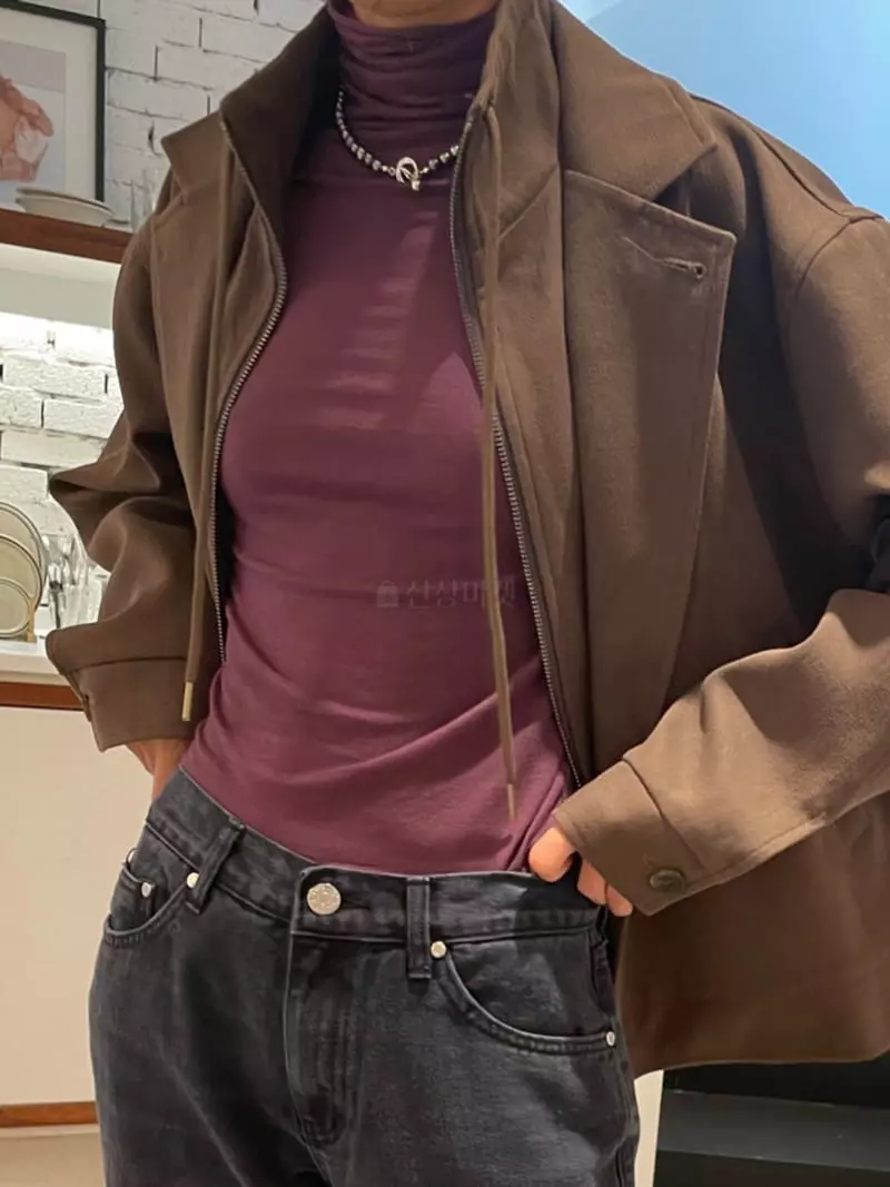 Charlotte - Korean Women Fashion - #momslook - All Turtleneck Tee