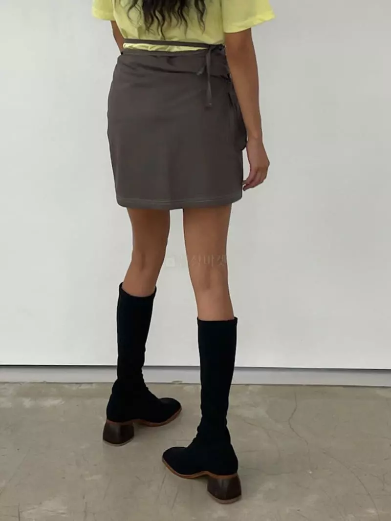 Charlotte - Korean Women Fashion - #momslook - Stitch Wrap Skirt - 9