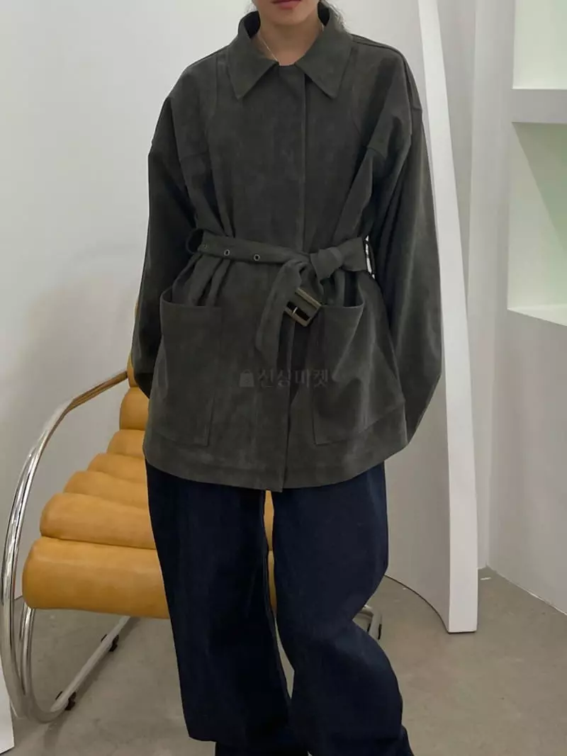 Charlotte - Korean Women Fashion - #momslook - Suede Coat - 12
