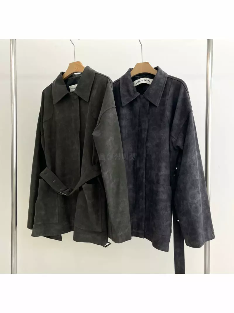 Charlotte - Korean Women Fashion - #momslook - Suede Coat - 6