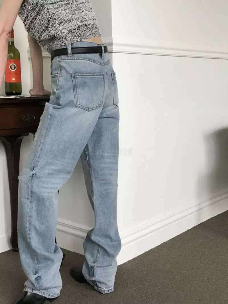 Charlotte - Korean Women Fashion - #vintagekidsstyle - 923 boro Jeans - 4