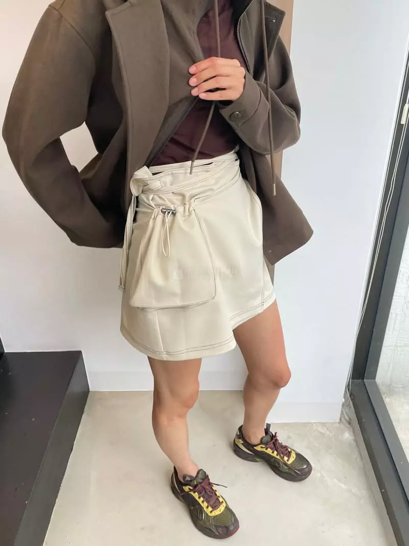 Charlotte - Korean Women Fashion - #pursuepretty - Stitch Wrap Skirt - 4