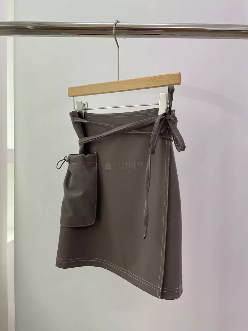 Charlotte - Korean Women Fashion - #romanticstyle - Stitch Wrap Skirt - 5