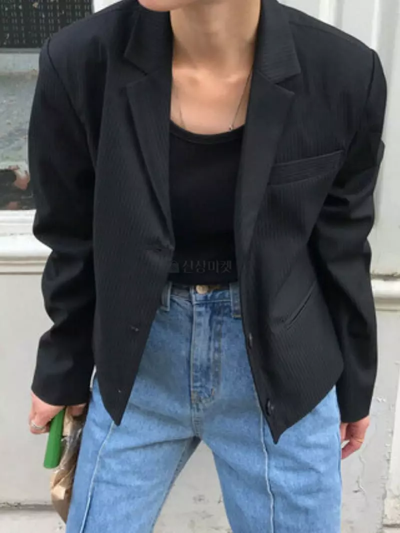 Charlotte - Korean Women Fashion - #romanticstyle - Stripes Jacket - 3