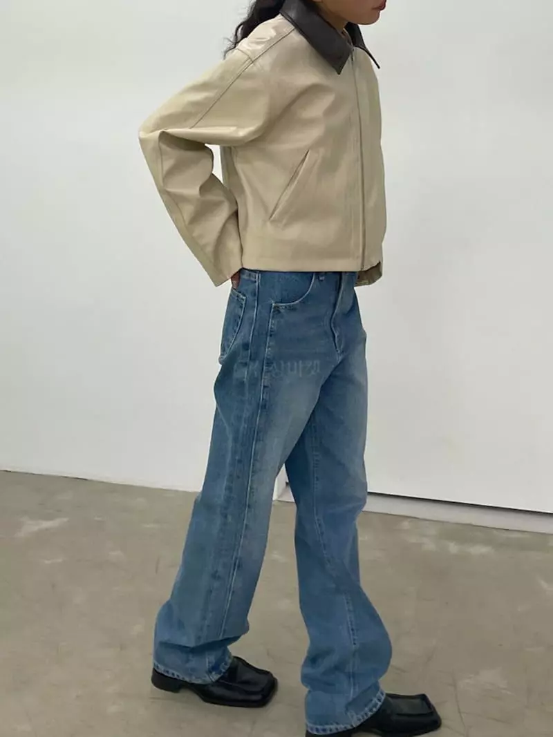 Charlotte - Korean Women Fashion - #shopsmall - Colro Lrather Jacket - 11