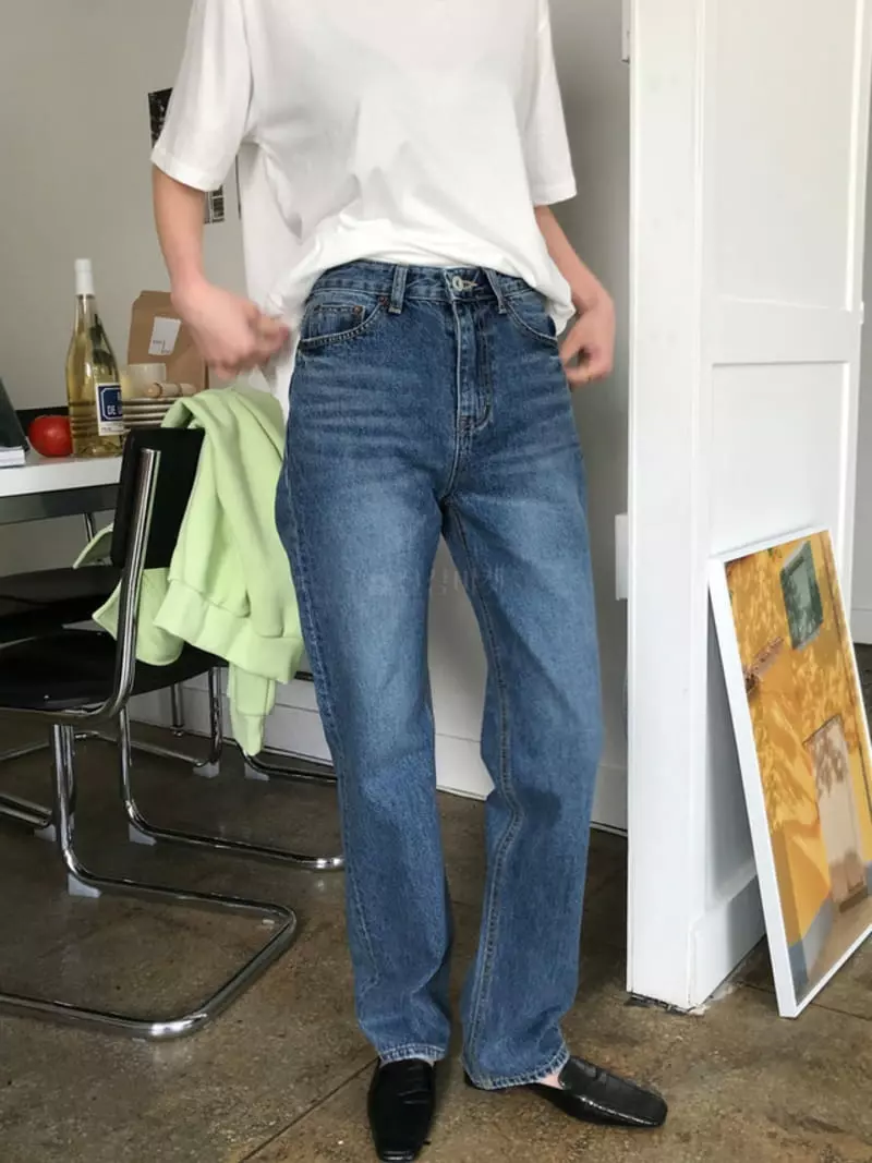 Charlotte - Korean Women Fashion - #shopsmall - 912 Washing Jeans - 2