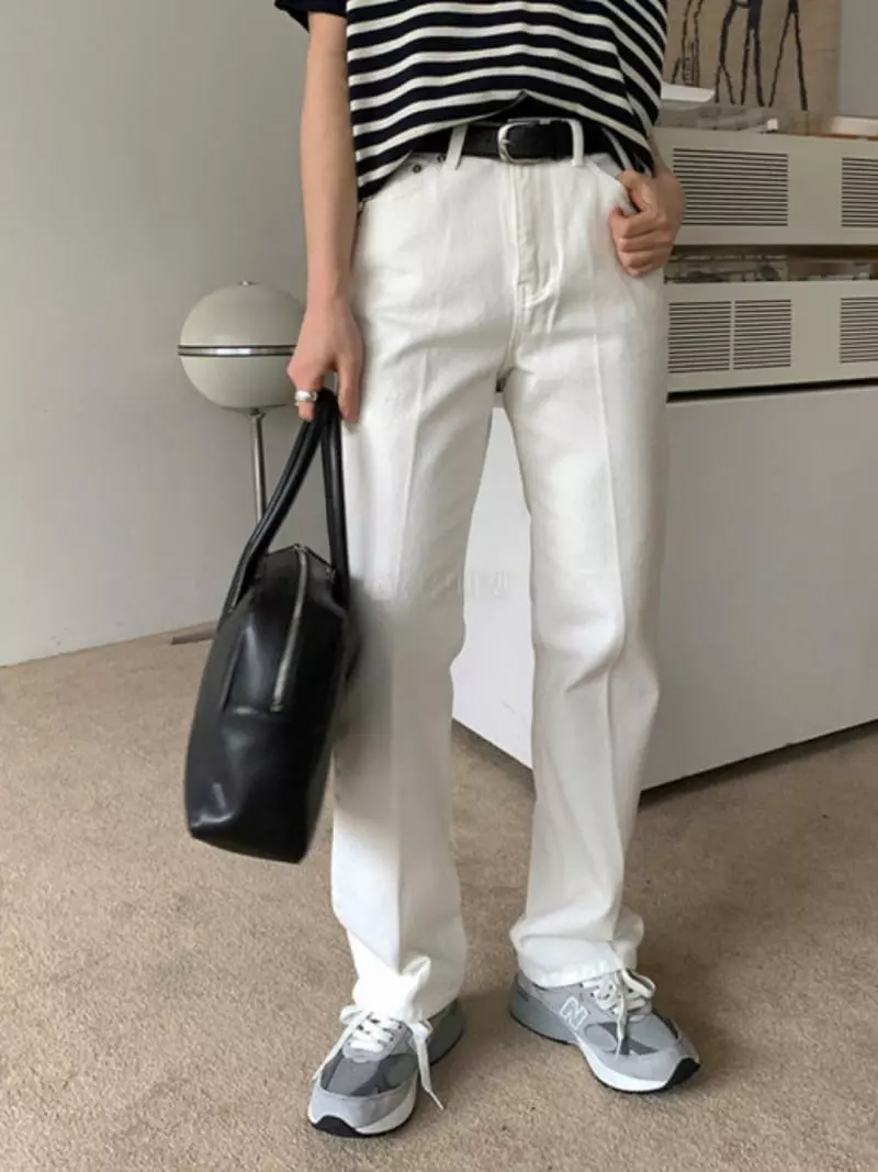 Charlotte - Korean Women Fashion - #thatsdarling - 911 White Jeans - 2