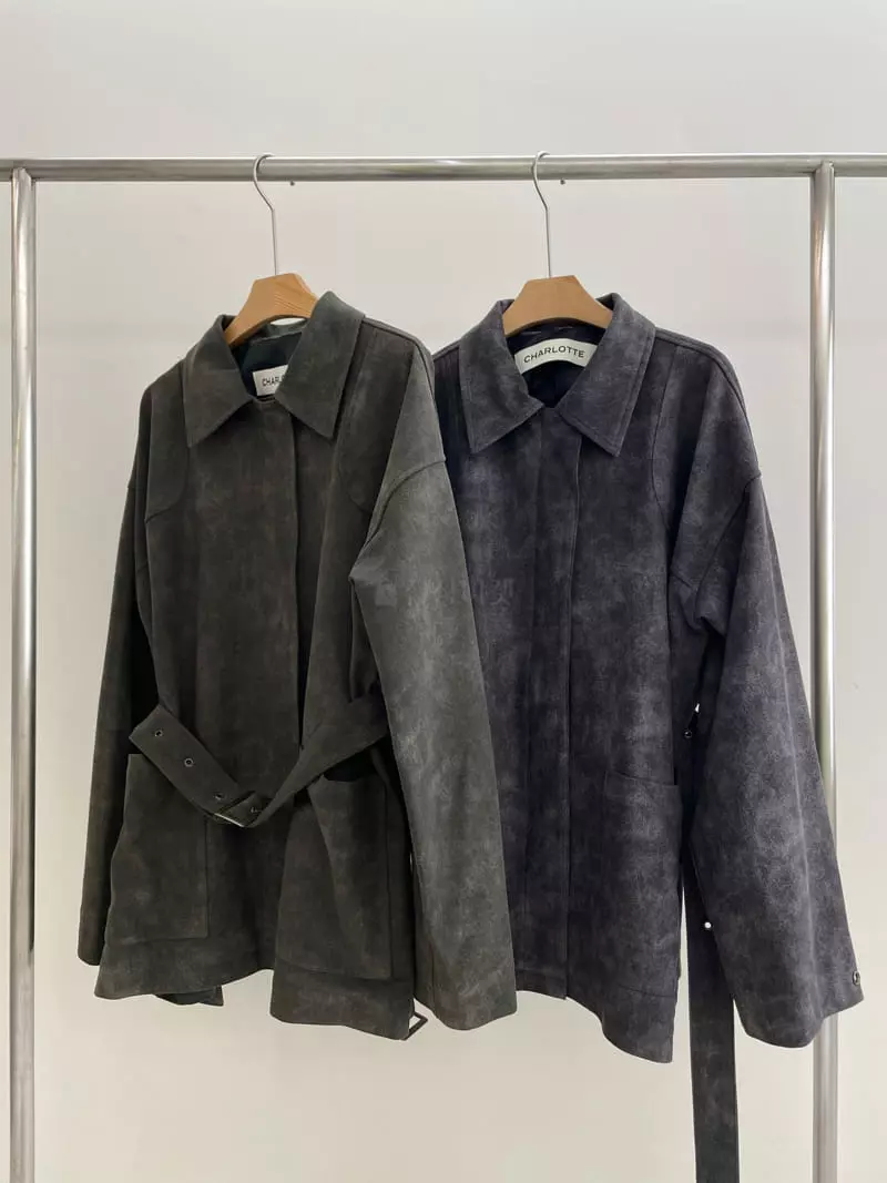 Charlotte - Korean Women Fashion - #shopsmall - Suede Coat - 4