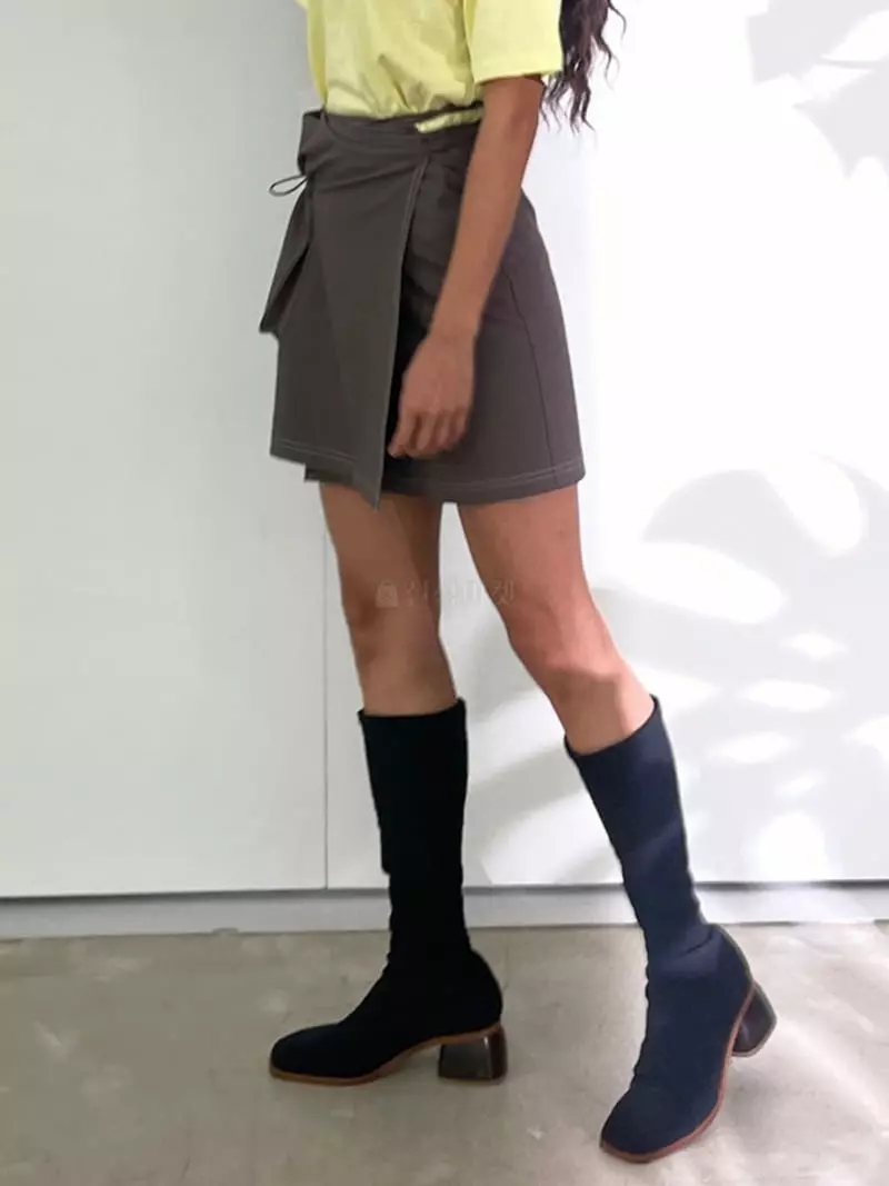 Charlotte - Korean Women Fashion - #thelittlethings - Stitch Wrap Skirt - 8