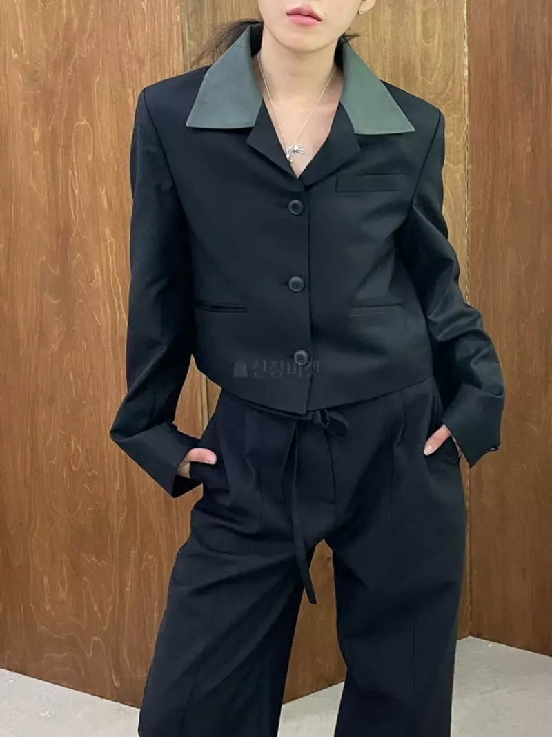 Charlotte - Korean Women Fashion - #vintageinspired - Color Crop Jacket - 8