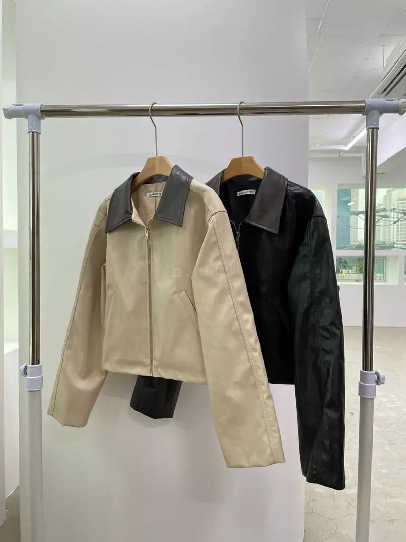 Charlotte - Korean Women Fashion - #vintageinspired - Colro Lrather Jacket - 6