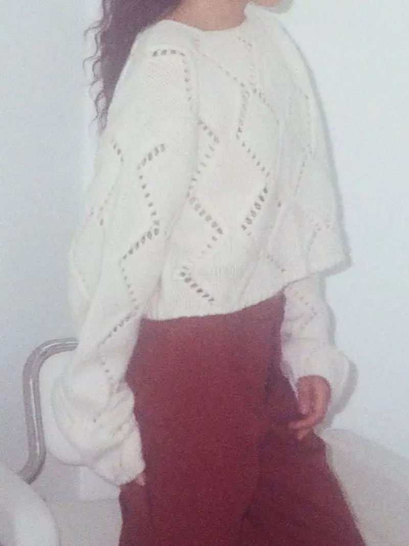 Charlotte - Korean Women Fashion - #vintageinspired - Nerry Crop Knit Tee - 2