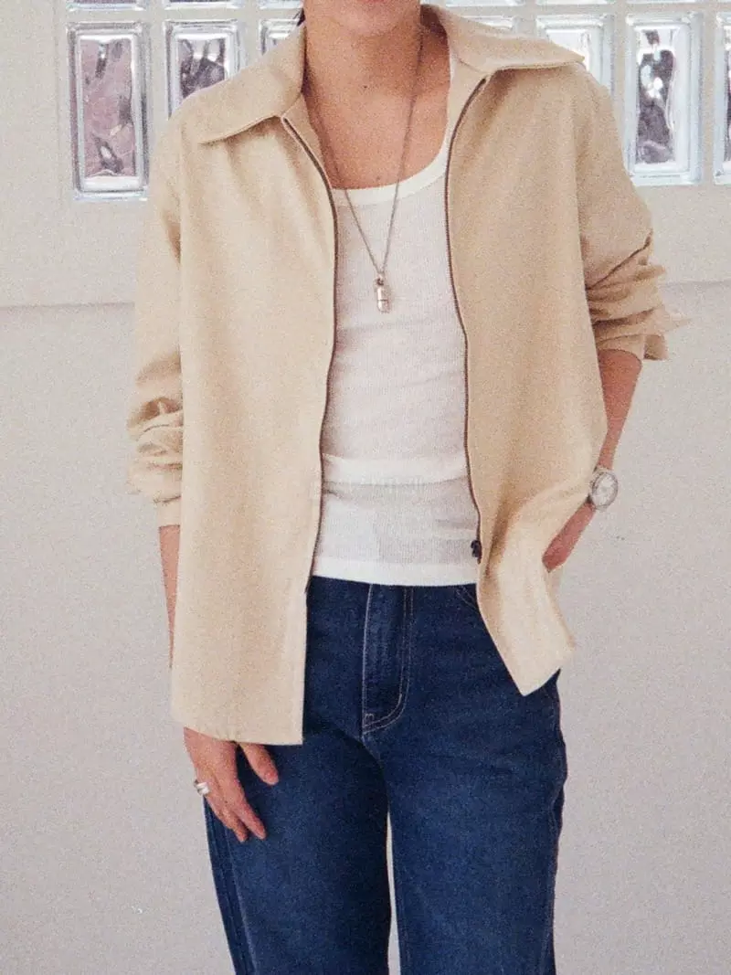 Charlotte - Korean Women Fashion - #vintageinspired - Zipper Shirt - 11