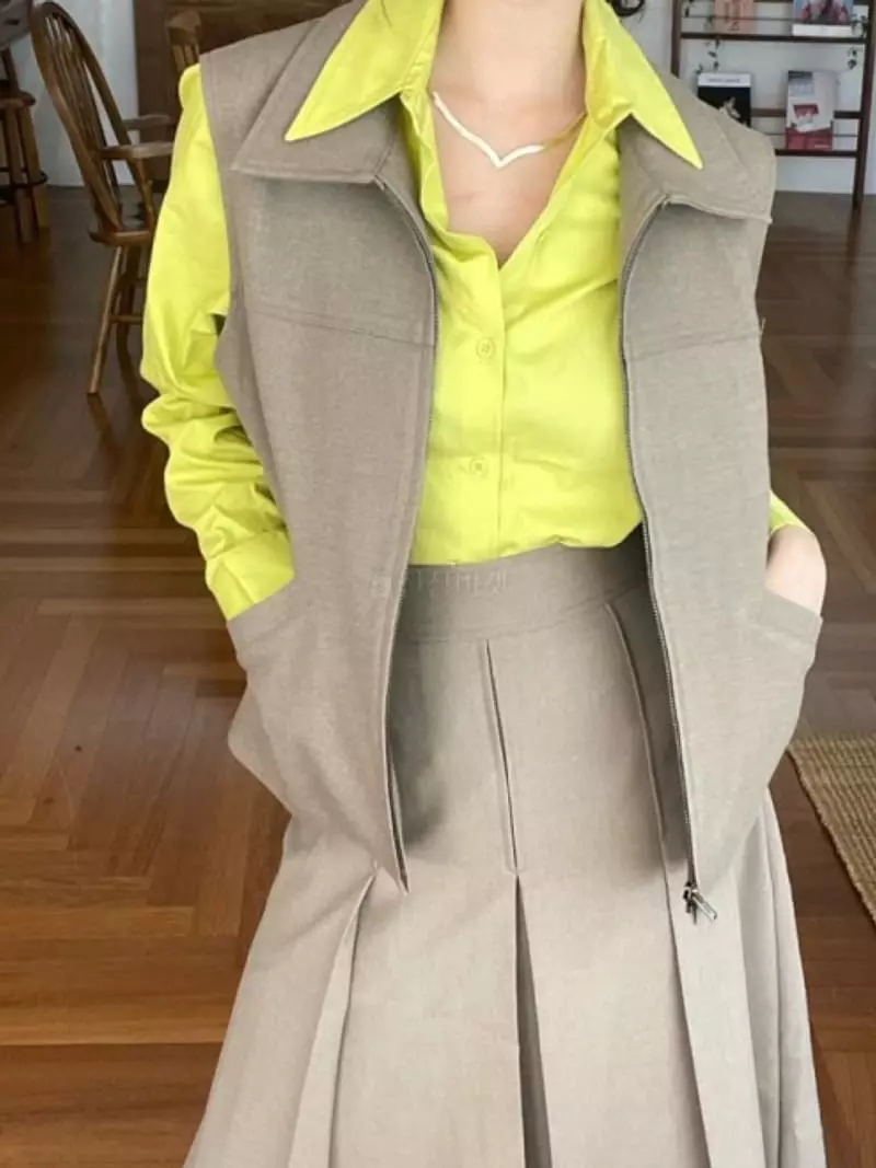 Charlotte - Korean Women Fashion - #vintageinspired - Aen Vest - 2