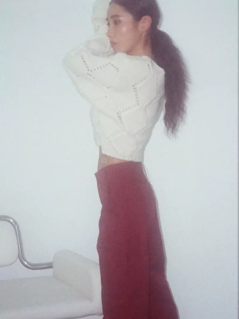 Charlotte - Korean Women Fashion - #vintagekidsstyle - Nerry Crop Knit Tee - 3