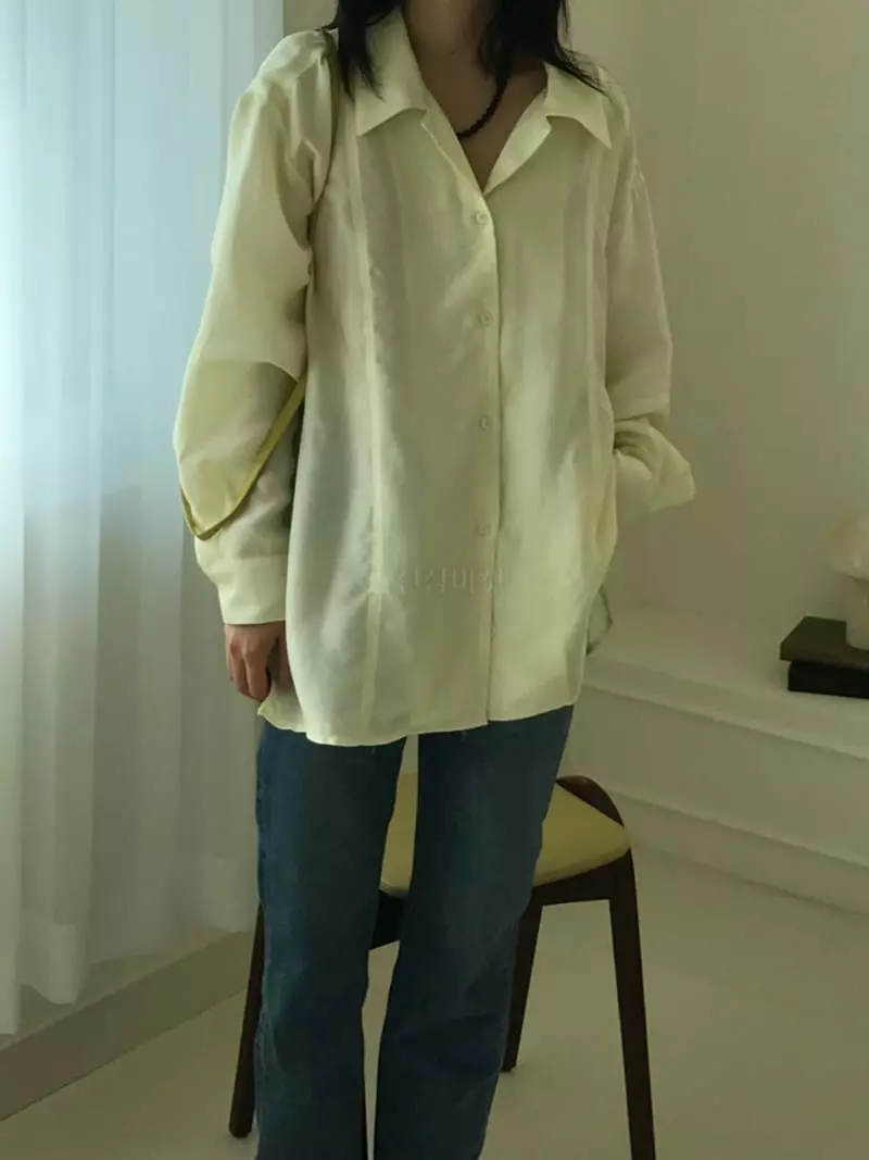Charlotte - Korean Women Fashion - #womensfashion - Shatin Blouse - 6