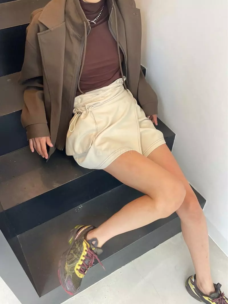 Charlotte - Korean Women Fashion - #womensfashion - Wrap Stitch Skirt