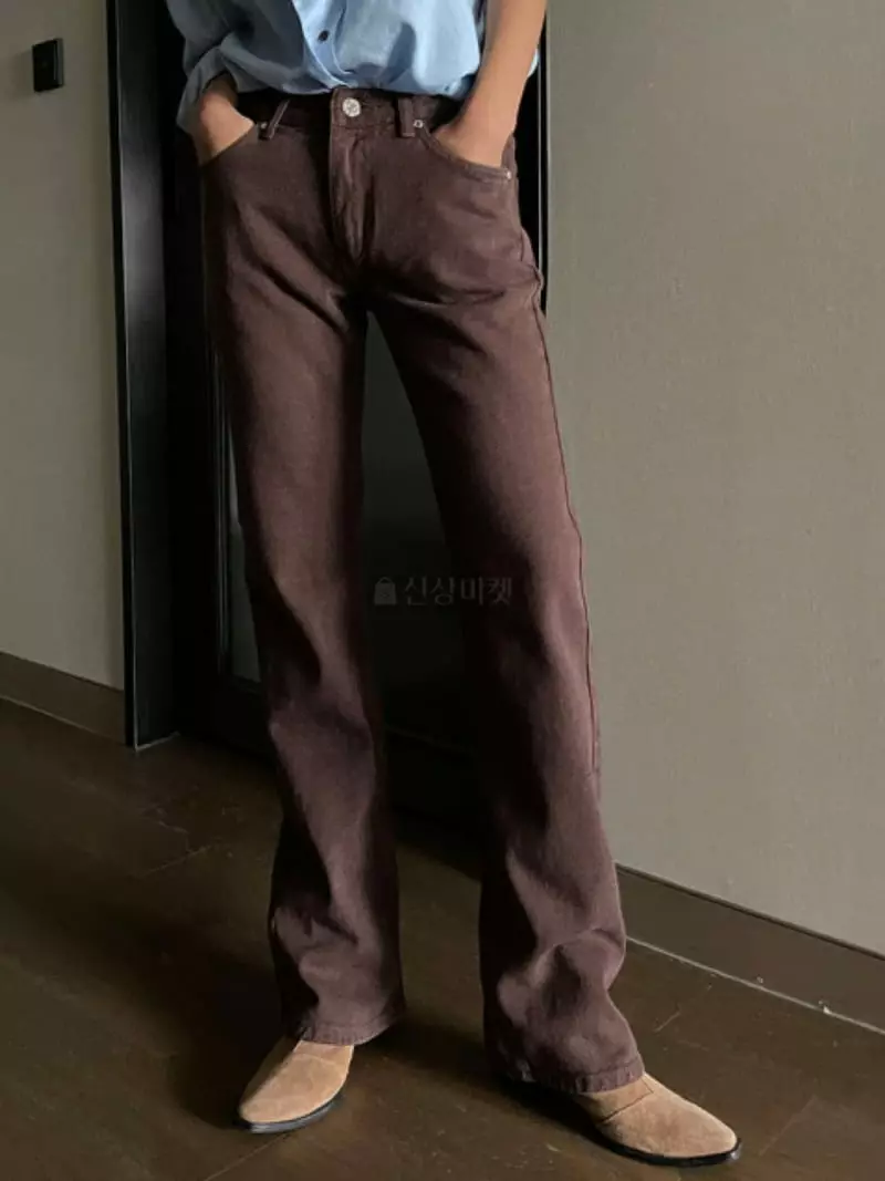 Charlotte - Korean Women Fashion - #womensfashion - 933 Brown Jeans - 7