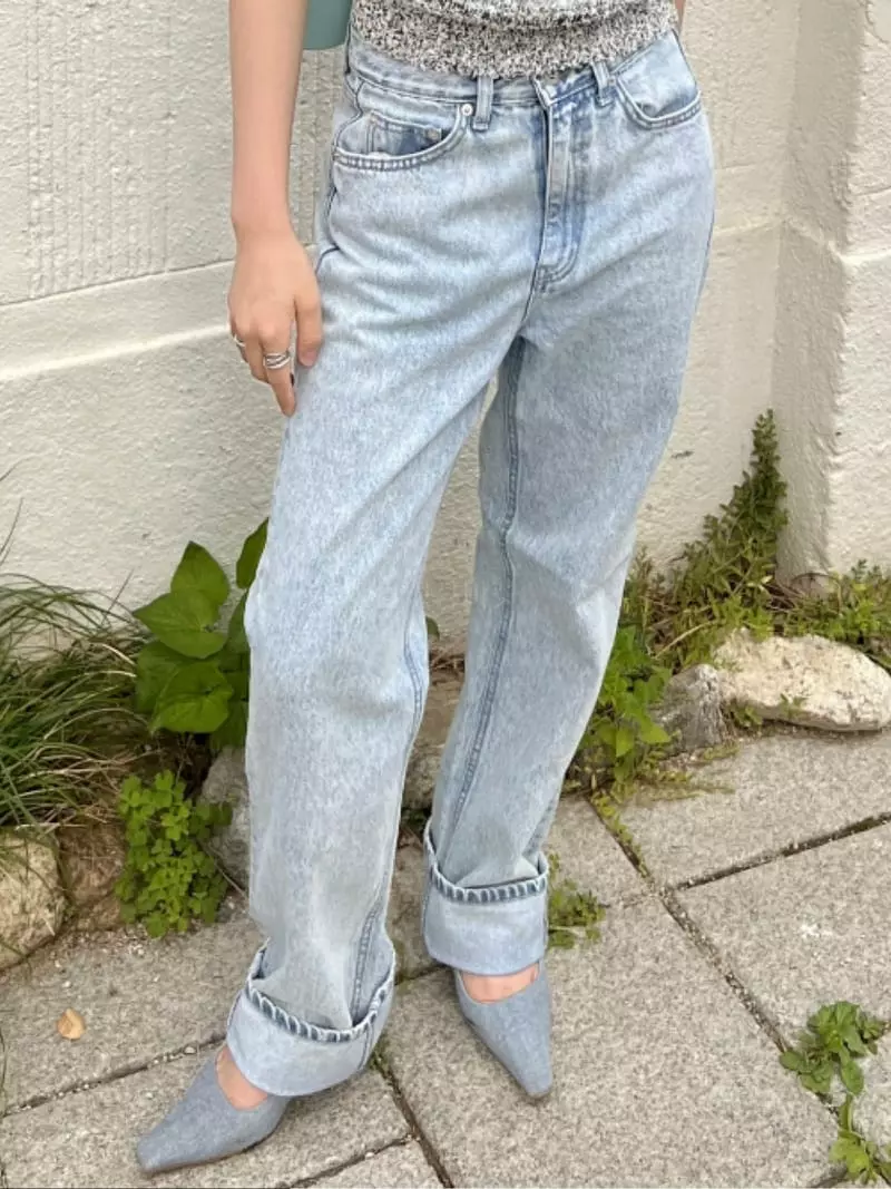 Charlotte - Korean Women Fashion - #momslook - 910 Light Blue  Jeans - 4