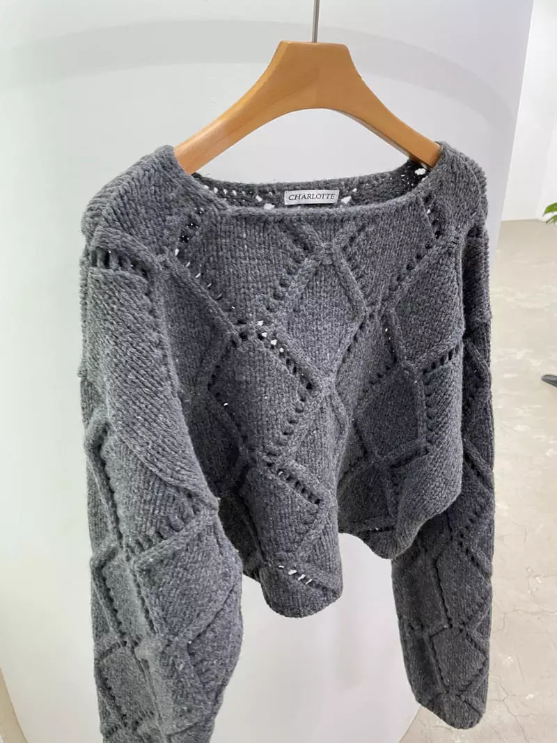Charlotte - Korean Women Fashion - #womensfashion - Crop Knit Tee - 6