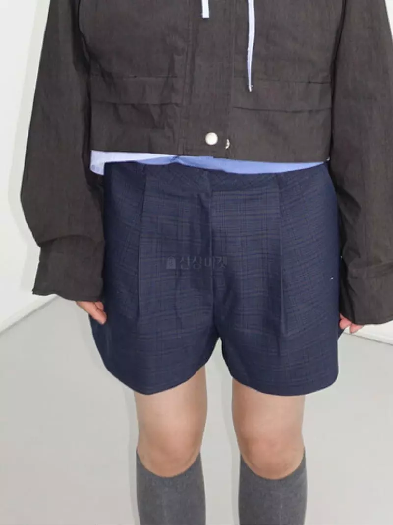 Charlotte - Korean Women Fashion - #womensfashion - Check Shorts - 6