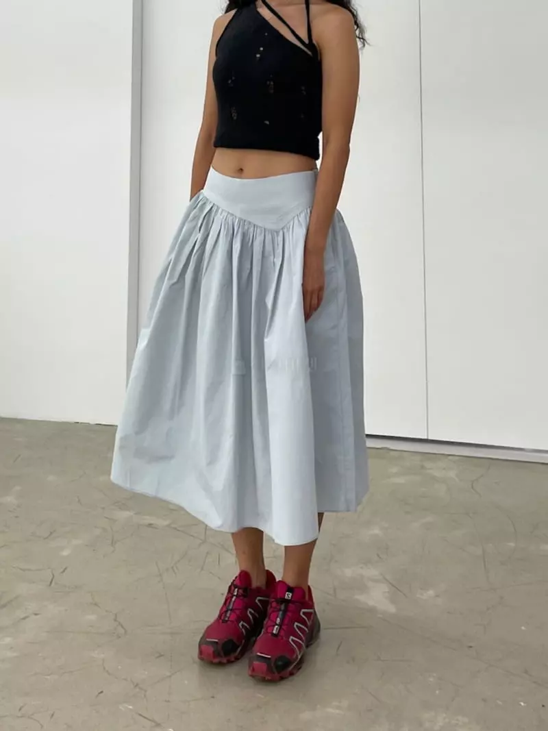 Charlotte - Korean Women Fashion - #momslook - Wrinke Skirt - 4