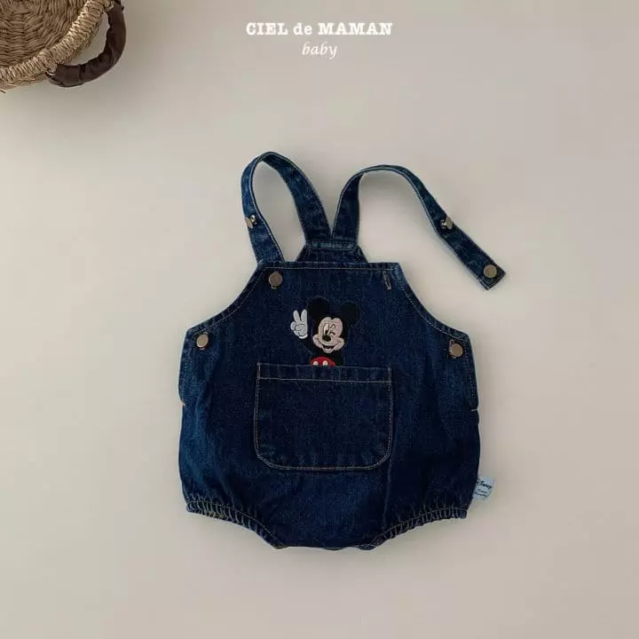 Ciel De Maman - Korean Baby Fashion - #babyboutiqueclothing - Micky Denim Bodysuit - 8