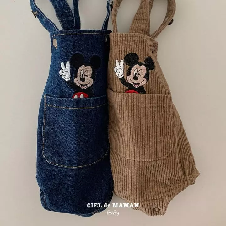 Ciel De Maman - Korean Baby Fashion - #babygirlfashion - Micky Denim Bodysuit - 12