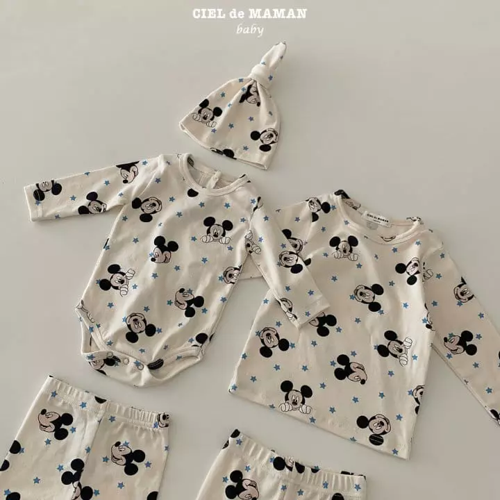 Ciel De Maman - Korean Baby Fashion - #babyoutfit - Star Mickey Bodysuit - 3
